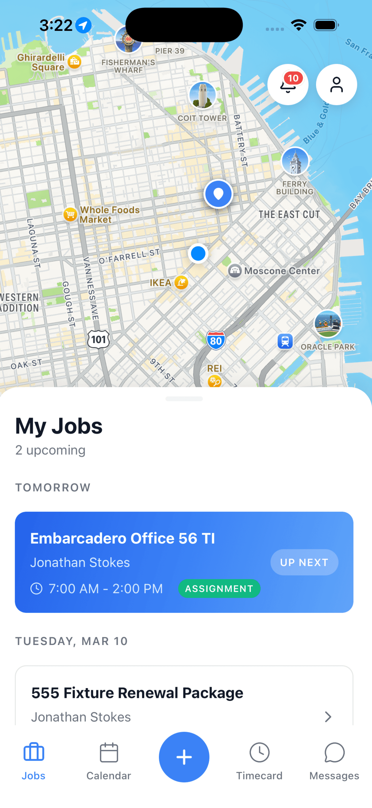 ProTrades mobile app — manage jobs, invoices, and proposals from the field