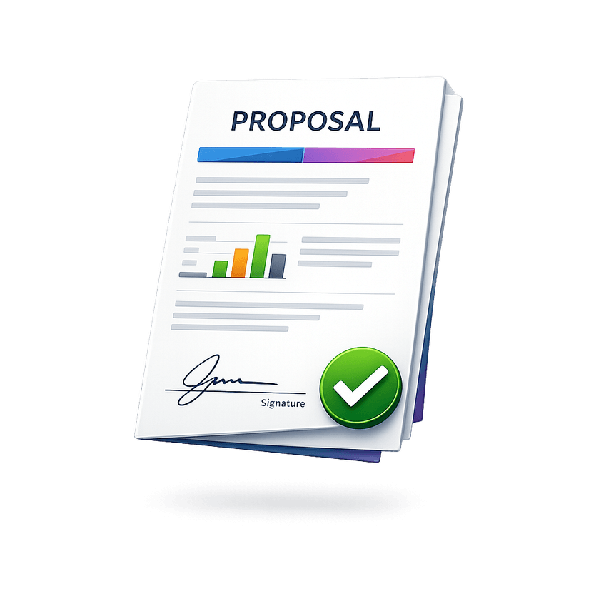 Professional proposal software interface
