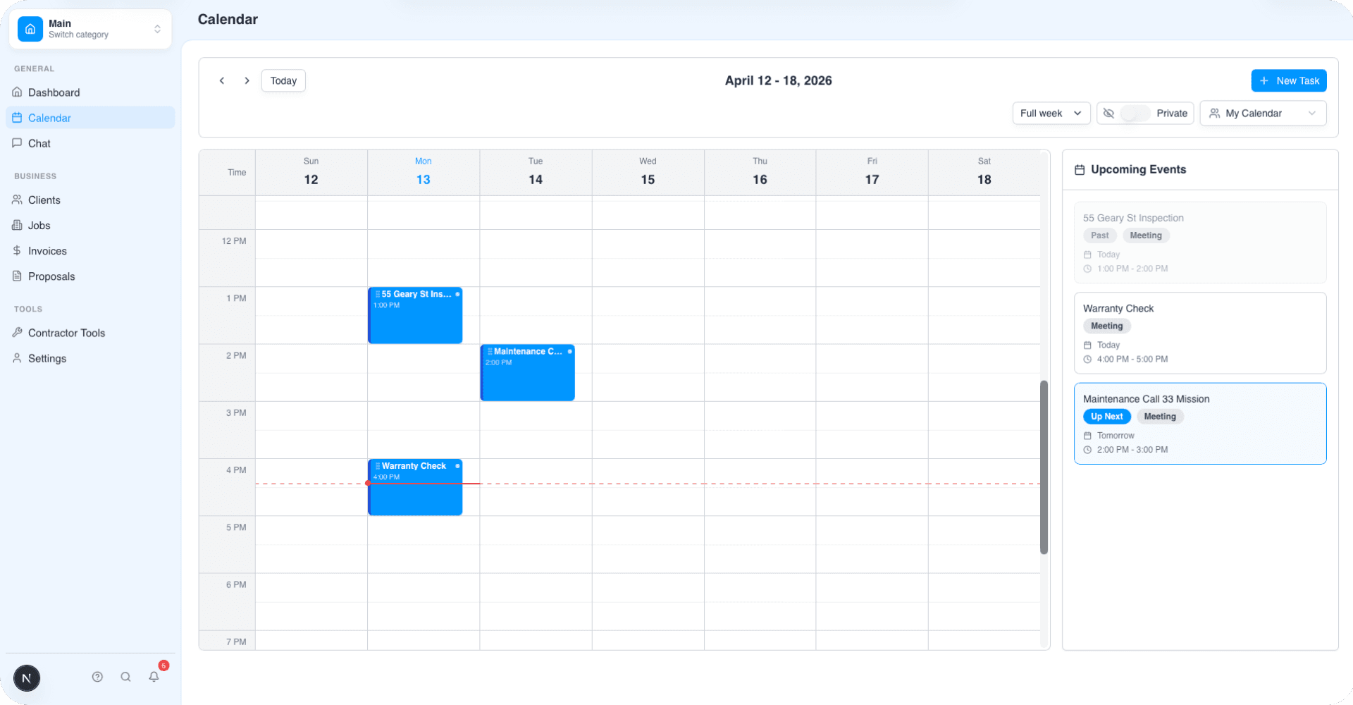 ProTrades Scheduling