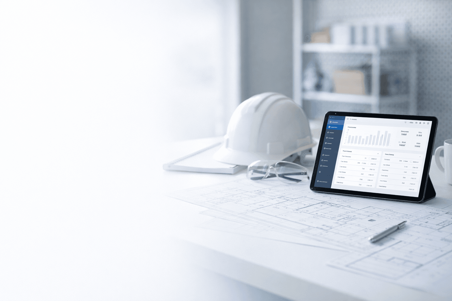 Professional contractor workspace