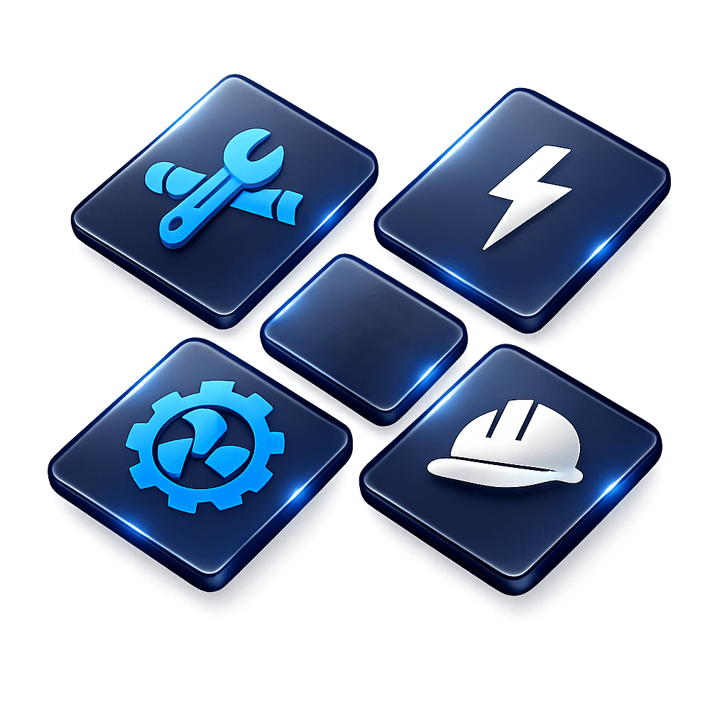 Trade categories - Plumbing, Electrical, Mechanical, General Contractors